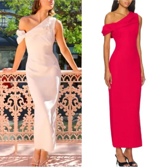 Acler Williamston Maxi Dress Gown Cherry Red AU10/US6 Wedding Event Party Cockta - Picture 2 of 8